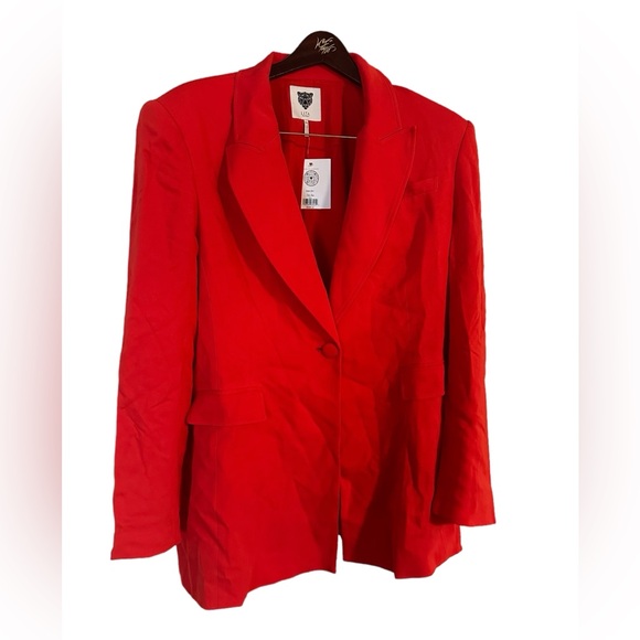 NWOT Lita by Ciara Revolve Fiery Red Blazer XXL $398 (97% viscose, 3% spandex) - Picture 1 of 9